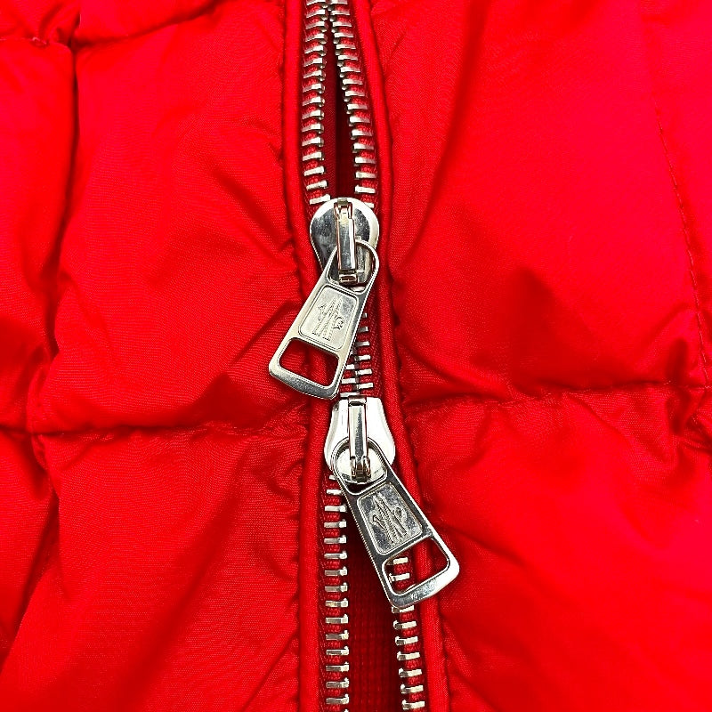 モンクレール MONCLER ニット切替ダウンジャケット C-TIND-19-197 レッド ナイロン メンズ ダウンジャケット