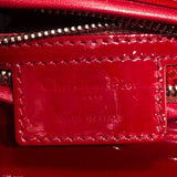 クリスチャン・ディオール Christian Dior レディディオール ミディアム レッド パテント レディース ハンドバッグ