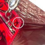 クリスチャン・ディオール Christian Dior レディディオール ミディアム レッド パテント レディース ハンドバッグ