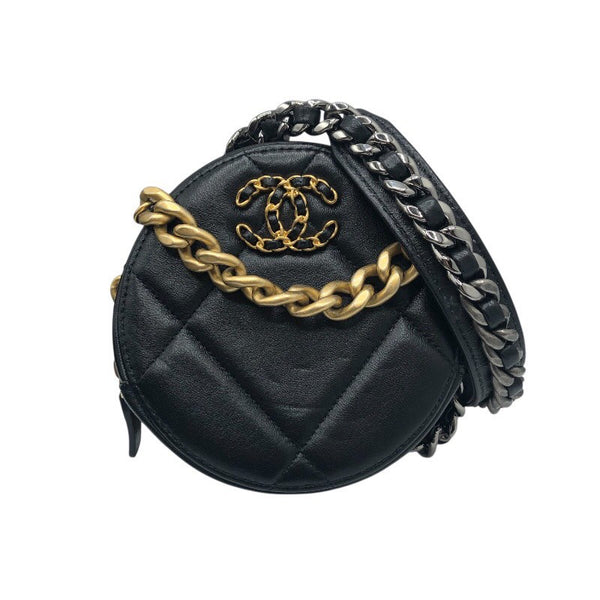 シャネル CHANEL CHANEL19　ラウンドチェーンショルダーバッグ AP0945 ブラック/SV/GD ラム レディース ショルダーバッグ