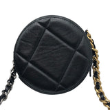 シャネル CHANEL CHANEL19　ラウンドチェーンショルダーバッグ AP0945 ブラック/SV/GD ラム レディース ショルダーバッグ