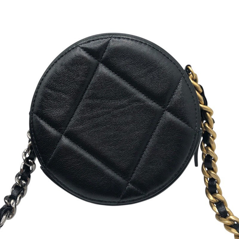 シャネル CHANEL CHANEL19　ラウンドチェーンショルダーバッグ AP0945 ブラック/SV/GD ラム レディース ショルダーバッグ