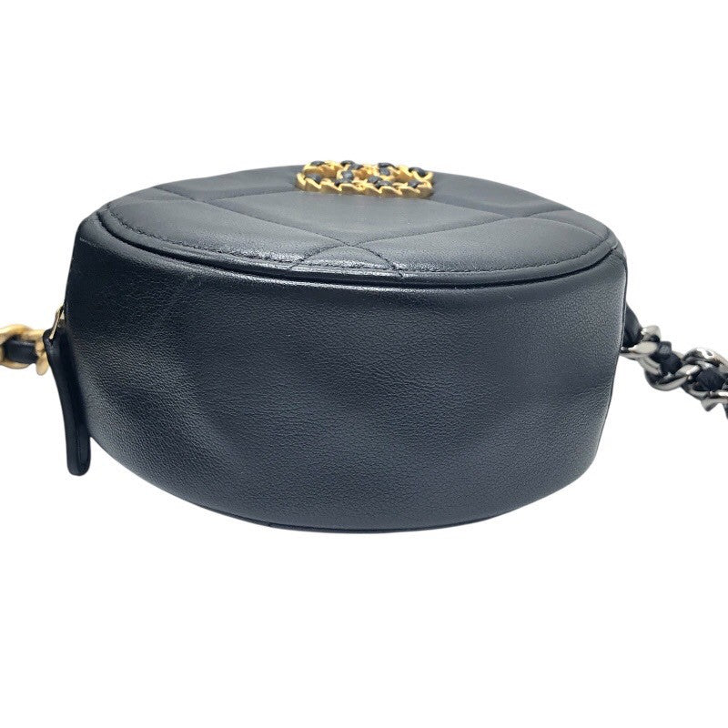 シャネル CHANEL CHANEL19　ラウンドチェーンショルダーバッグ AP0945 ブラック/SV/GD ラム レディース ショルダーバッグ