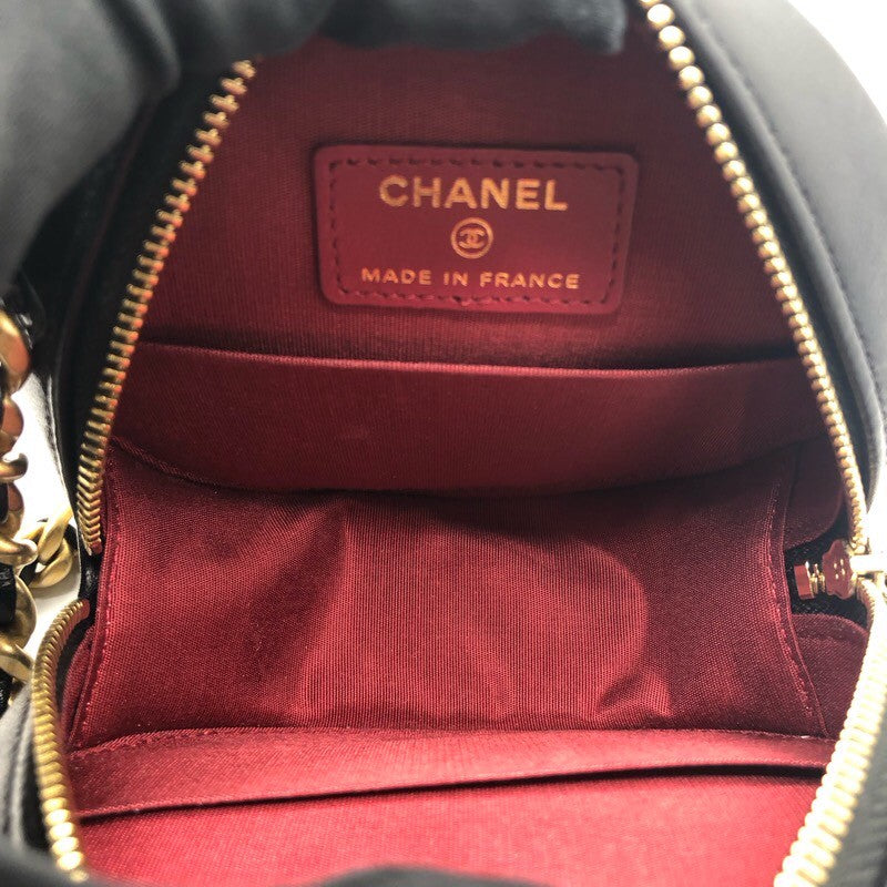 シャネル CHANEL CHANEL19　ラウンドチェーンショルダーバッグ AP0945 ブラック/SV/GD ラム レディース ショルダーバッグ