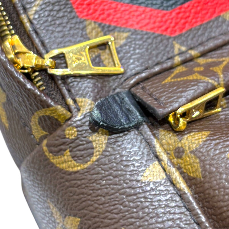 ルイ・ヴィトン LOUIS VUITTON パームスプリングス　バックパックMINI M42971 ブラウン モノグラム・ワールドツアー レディース リュック・デイパック