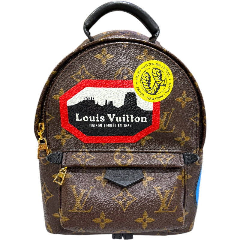 ルイ・ヴィトン LOUIS VUITTON パームスプリングス　バックパックMINI M42971 ブラウン モノグラム・ワールドツアー レディース リュック・デイパック