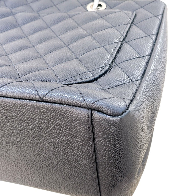 シャネル CHANEL GSTトートバッグ A50995 13番台 ブラック SV金具 キャビアスキン レディース トートバッグ