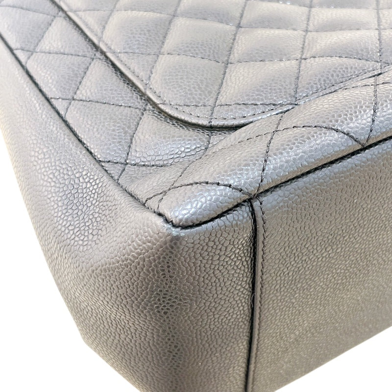 シャネル CHANEL GSTトートバッグ A50995 13番台 ブラック SV金具 キャビアスキン レディース トートバッグ