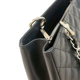 シャネル CHANEL GSTトートバッグ A50995 13番台 ブラック SV金具 キャビアスキン レディース トートバッグ