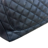 シャネル CHANEL GSTトートバッグ A50995 13番台 ブラック SV金具 キャビアスキン レディース トートバッグ