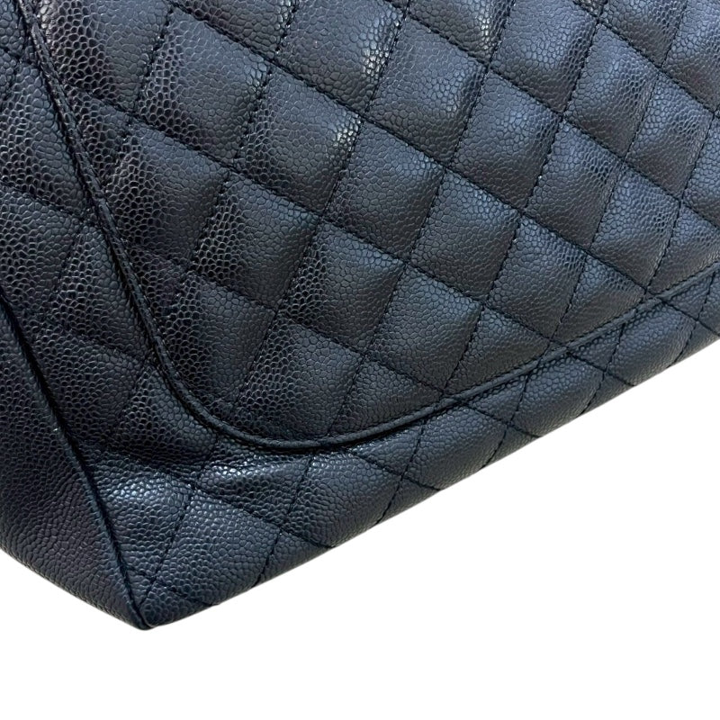 シャネル CHANEL GSTトートバッグ A50995 13番台 ブラック SV金具 キャビアスキン レディース トートバッグ