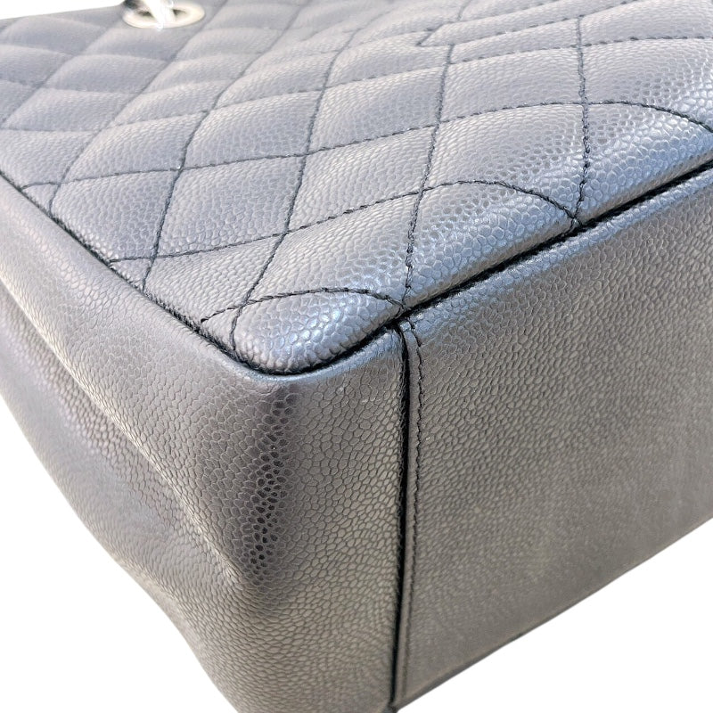 シャネル CHANEL GSTトートバッグ A50995 13番台 ブラック SV金具 キャビアスキン レディース トートバッグ