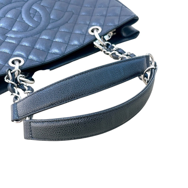 シャネル CHANEL GSTトートバッグ A50995 13番台 ブラック SV金具 キャビアスキン レディース トートバッグ