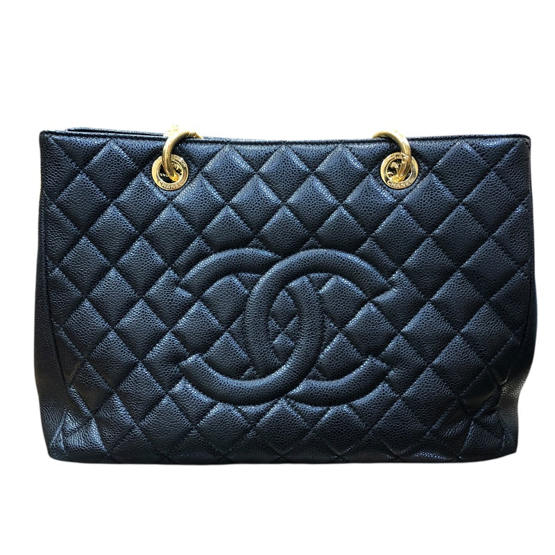 シャネル CHANEL GSTチェーントートバッグ A50995 ブラック/ゴールド金具 マットキャビアスキン レディース ショルダーバッグ