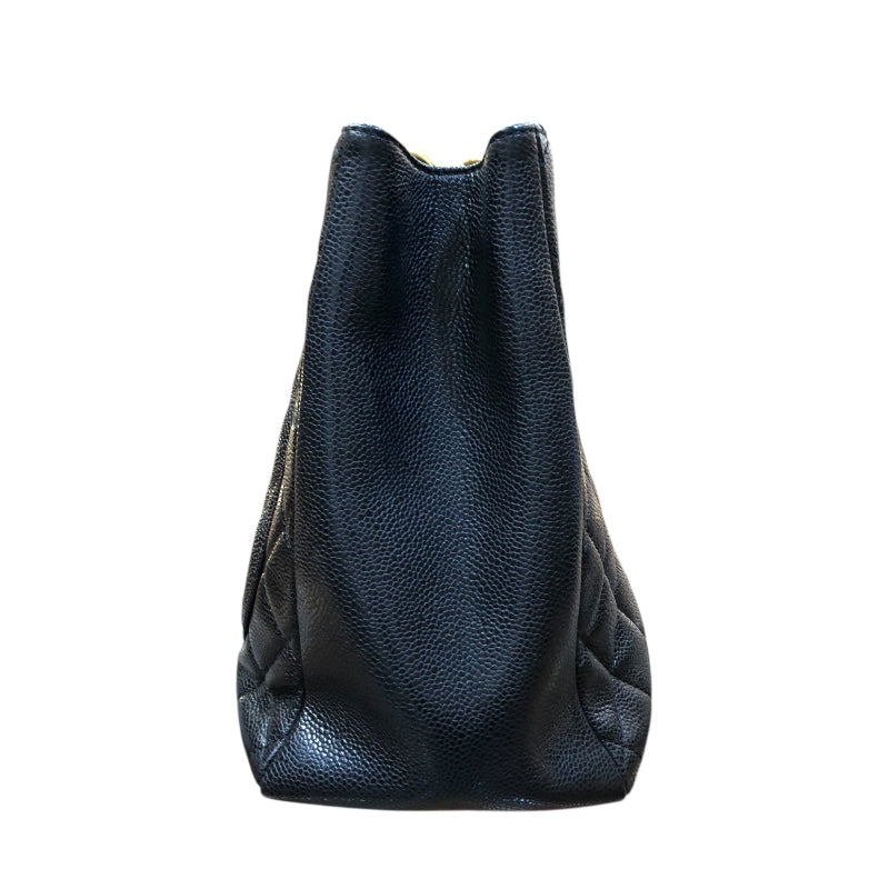 シャネル CHANEL GSTチェーントートバッグ A50995 ブラック/ゴールド金具 マットキャビアスキン レディース ショルダーバッグ