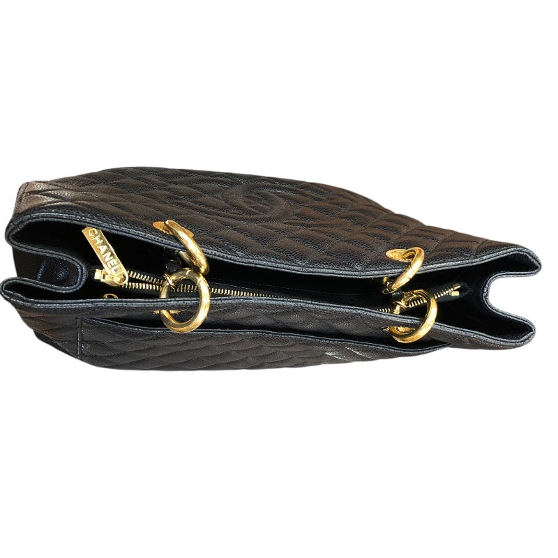 シャネル CHANEL GSTチェーントートバッグ A50995 ブラック/ゴールド金具 マットキャビアスキン レディース ショルダーバッグ