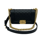 シャネル CHANEL ボーイシャネル20 A67085 29番台 ブラック/ゴールド金具 キャビアスキン レディース ショルダーバッグ