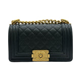 シャネル CHANEL ボーイシャネル20 A67085 29番台 ブラック/ゴールド金具 キャビアスキン レディース ショルダーバッグ