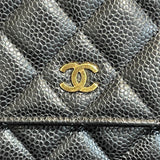 シャネル CHANEL マトラッセチェーンウォレット AP0250 ブラック/GD キャビア レディース ショルダーバッグ