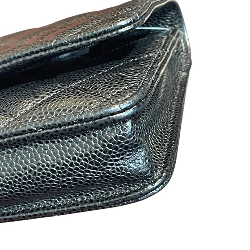 シャネル CHANEL マトラッセチェーンウォレット AP0250 ブラック/GD キャビア レディース ショルダーバッグ シャネル CHANEL マトラッセ チェーンウォレット AP0250 ブラック SV