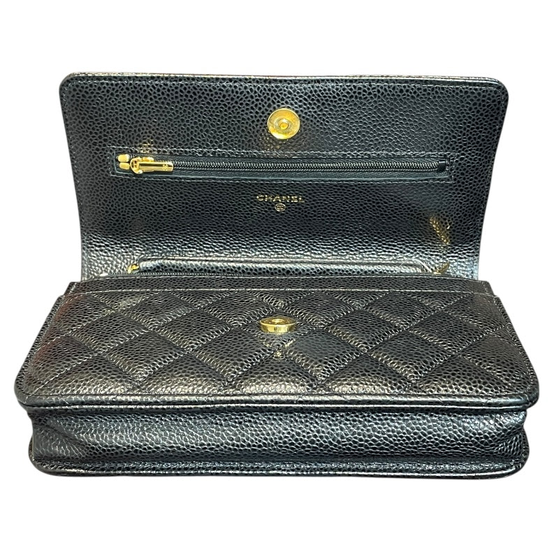 シャネル CHANEL マトラッセチェーンウォレット AP0250 ブラック/GD キャビア レディース ショルダーバッグ シャネル CHANEL マトラッセ チェーンウォレット AP0250 ブラック SV