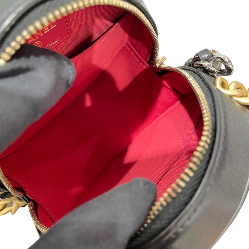 シャネル CHANEL CHANEL19 ラウンドチェーンショルダー AP0945 ブラック SVxGD金具 ラム レディース ショルダーバッグ