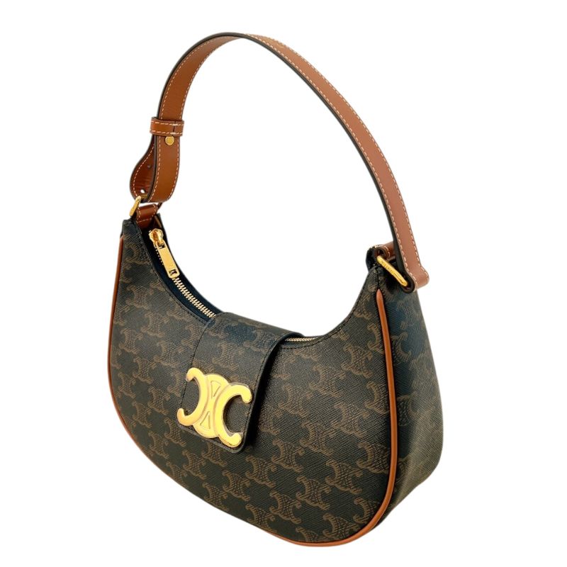 セリーヌ CELINE ミディアムアヴェトリオンフバッグ 114492BZJ ブラウン トリオンフキャンバス/タン レディース ハンドバッグ