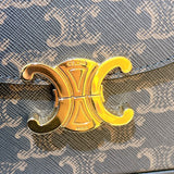 セリーヌ CELINE トリオンフボックスチェーンショルダーバッグ タン トリオンフキャンバス ユニセックス ショルダーバッグ