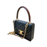 セリーヌ CELINE トリオンフボックスチェーンショルダーバッグ タン トリオンフキャンバス ユニセックス ショルダーバッグ