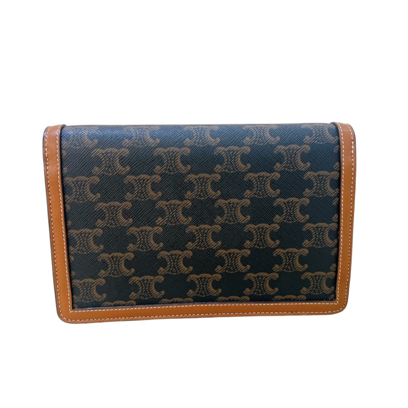 セリーヌ CELINE チェーンウォレットマーゴ 10L462 タン トリオンフキャンバス ユニセックス ショルダーバッグ