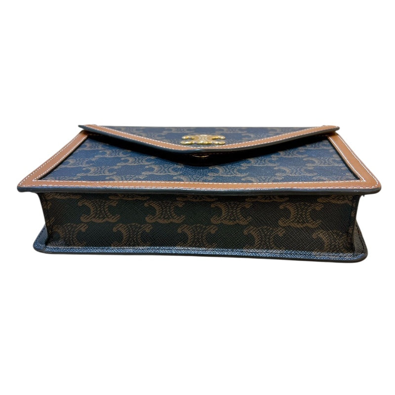 セリーヌ CELINE チェーンウォレットマーゴ 10L462 タン トリオンフキャンバス ユニセックス ショルダーバッグ