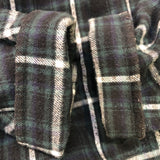 バレンシアガ BALENCIAGA バックロゴ刺繍長袖チェックシャツ 542174 ブラック×グリーン コットン メンズ 長袖シャツ