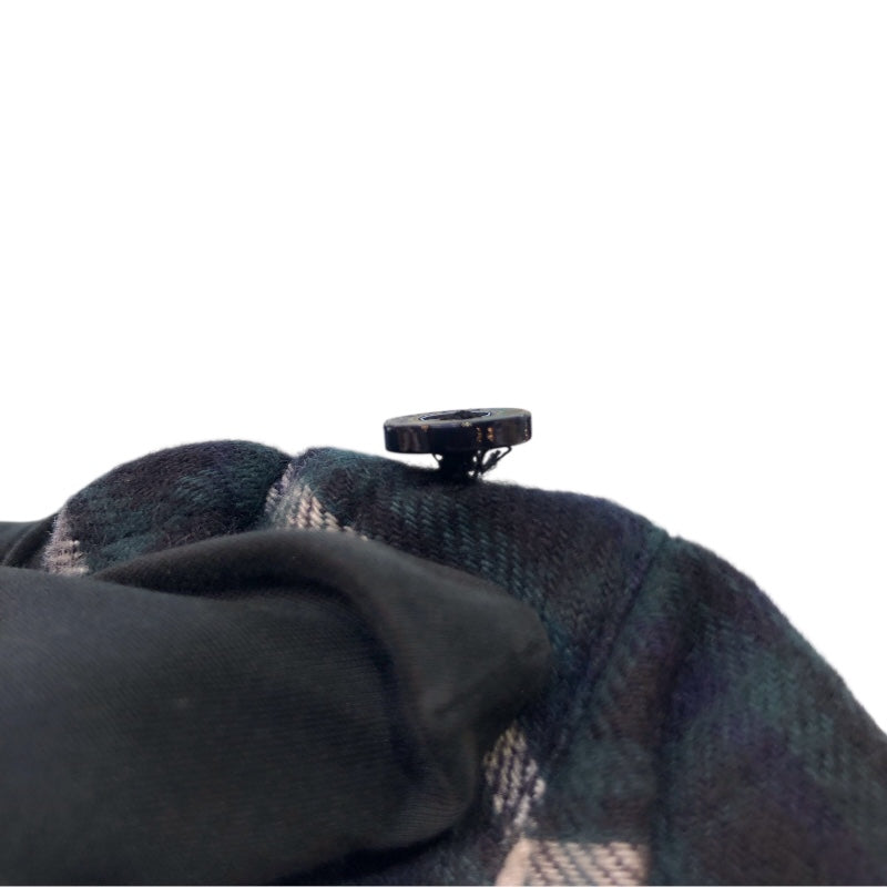 バレンシアガ BALENCIAGA バックロゴ刺繍長袖チェックシャツ 542174 ブラック×グリーン コットン メンズ 長袖シャツ