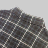 バレンシアガ BALENCIAGA バックロゴ刺繍長袖チェックシャツ 542174 ブラック×グリーン コットン メンズ 長袖シャツ