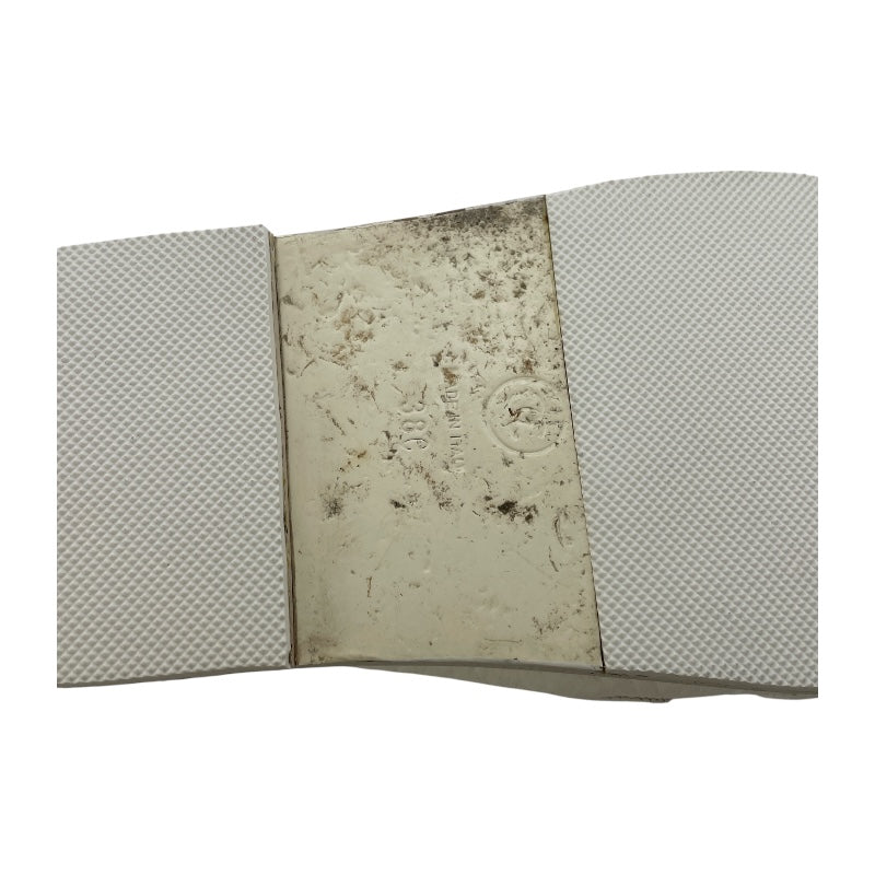 シャネル CHANEL ココマーク ボタン スポーツサンダル G35927 ホワイト レザー レディース サンダル