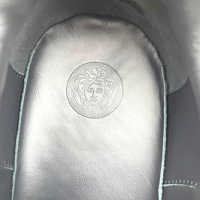 ヴェルサーチ VERSACE ラビリンスローカットスニーカー ブラック レザー メンズ スニーカー