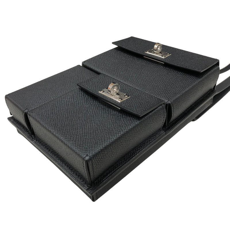 エルメス HERMES ケリー マルチポケットトゥーゴー W刻 ブラック シルバー金具 エプソン レディース ショルダーバッグ