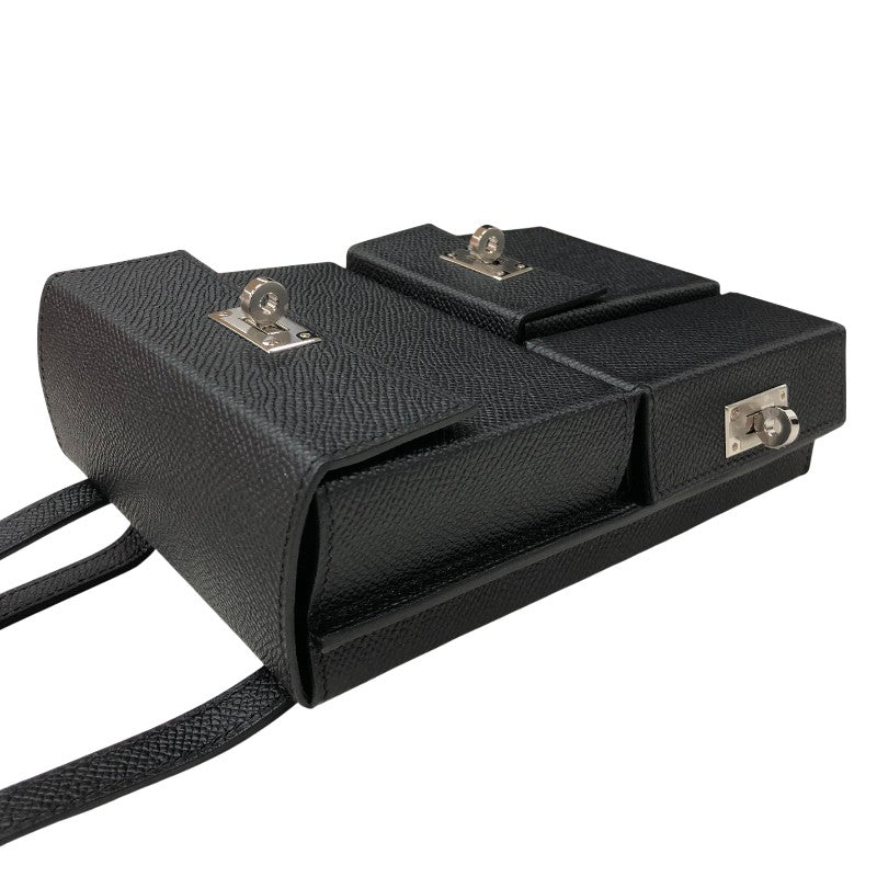 エルメス HERMES ケリー マルチポケットトゥーゴー W刻 ブラック シルバー金具 エプソン レディース ショルダーバッグ