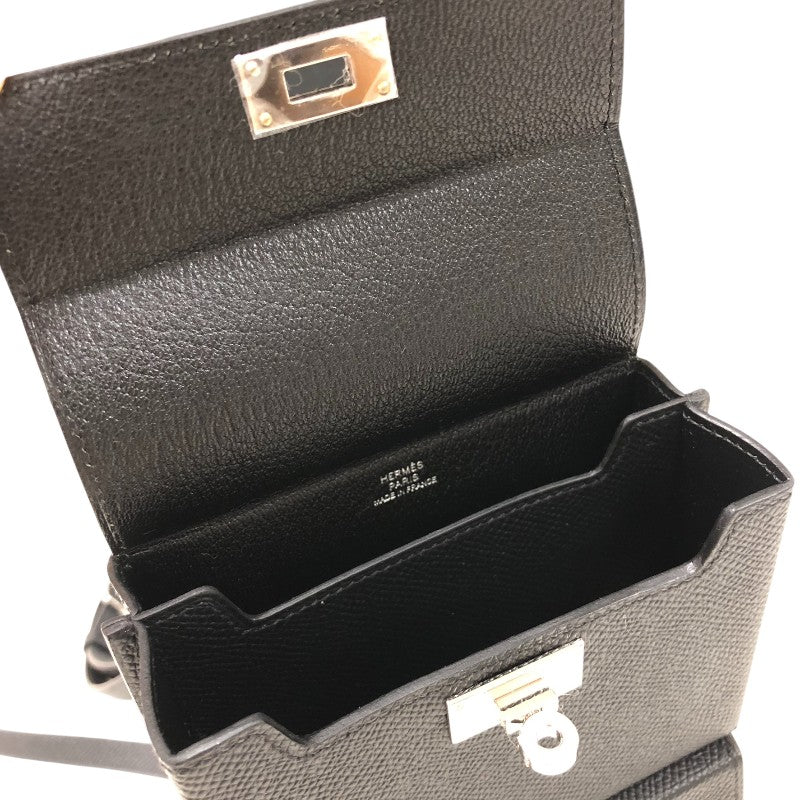 エルメス HERMES ケリー マルチポケットトゥーゴー W刻 ブラック シルバー金具 エプソン レディース ショルダーバッグ