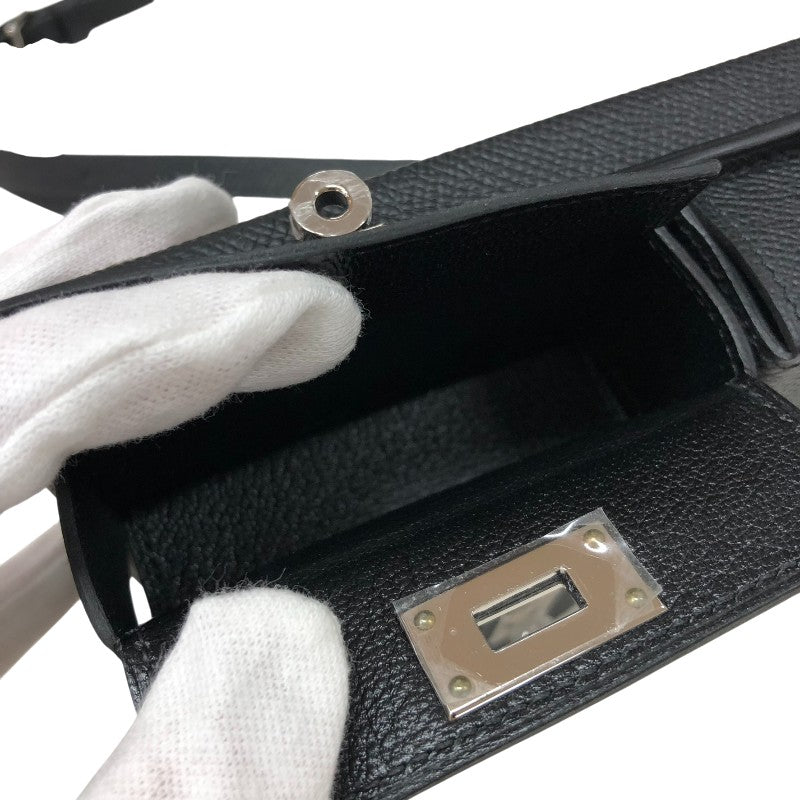 エルメス HERMES ケリー マルチポケットトゥーゴー W刻 ブラック シルバー金具 エプソン レディース ショルダーバッグ