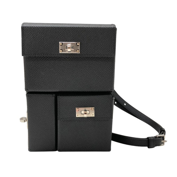 エルメス HERMES ケリー マルチポケットトゥーゴー W刻 ブラック シルバー金具 エプソン レディース ショルダーバッグ
