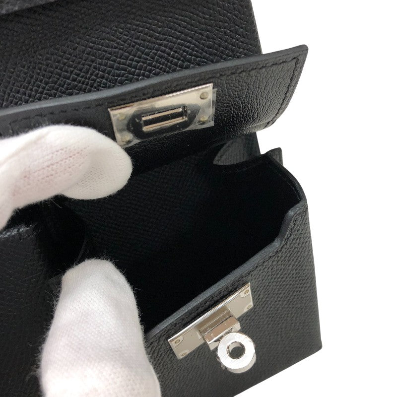 エルメス HERMES ケリー マルチポケットトゥーゴー W刻 ブラック シルバー金具 エプソン レディース ショルダーバッグ