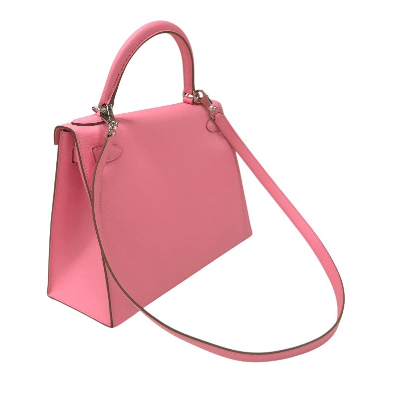 エルメス HERMES ケリー28 Y刻印 ピンク シルバー金具 エプソン レディース ショルダーバッグ