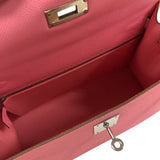 エルメス HERMES ケリー28 Y刻印 ピンク シルバー金具 エプソン レディース ショルダーバッグ