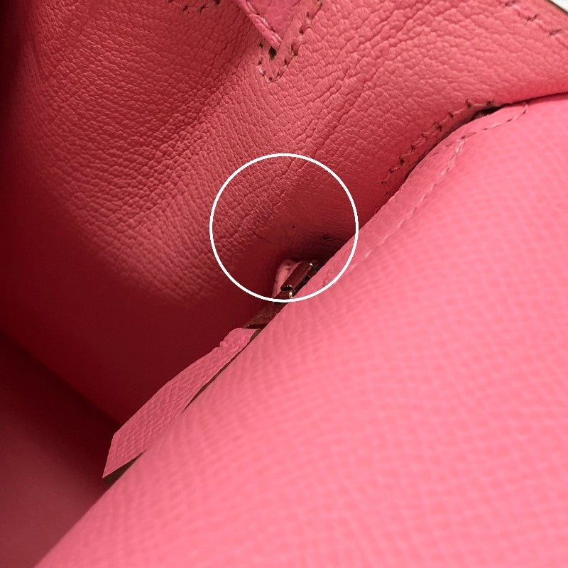 エルメス HERMES ケリー28 Y刻印 ピンク シルバー金具 エプソン レディース ショルダーバッグ