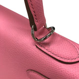 エルメス HERMES ケリー28 Y刻印 ピンク シルバー金具 エプソン レディース ショルダーバッグ