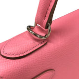 エルメス HERMES ケリー28 Y刻印 ピンク シルバー金具 エプソン レディース ショルダーバッグ
