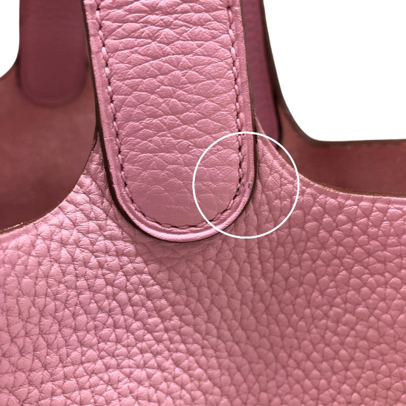 エルメス HERMES ピコタンロックＭＭ Ｚ刻 モーヴシルベストル シルバー金具 トリヨンクレマンス レディース ハンドバッグ