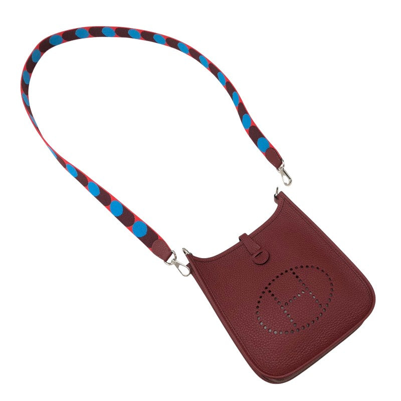 エルメス HERMES エヴリンTPM W刻 ルージュアッシュ シルバー金具 トリヨンクレマンス レディース ショルダーバッグ