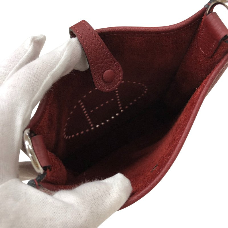 エルメス HERMES エヴリンTPM W刻 ルージュアッシュ シルバー金具 トリヨンクレマンス レディース ショルダーバッグ